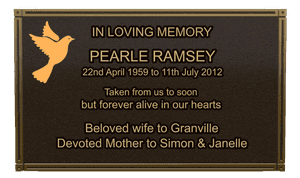 Bronze Plaque - Devoted Mother memorial design preview