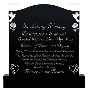 Wife Memorial memorial design preview