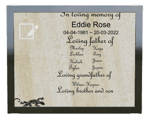 Full-colour Plaque - Loving Father memorial design preview