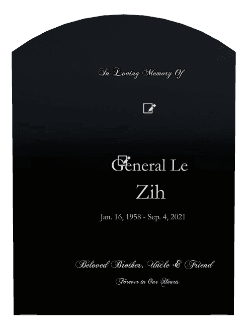 Curved Top Laser-Etched Black Granite Headstone – Beloved Brother Headstone preview