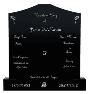 Cropped Peak - Loving Partner memorial design preview