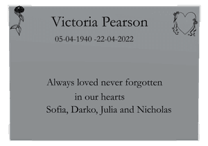 Square - Flower Hearts memorial design preview