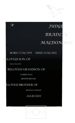 Square - Beloved Son Plaque memorial design preview