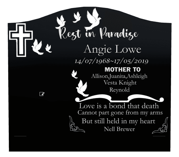 Serpentine Laser-Etched Black Granite Headstone – Until we Meet Again preview