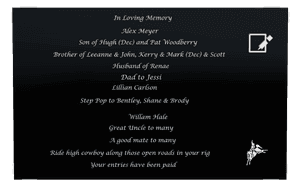 Square - In Loving Memory 34 memorial design preview