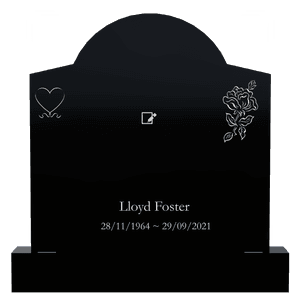 Curved Gable - Flower Heart memorial design preview
