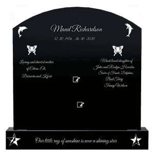Curved Top - Much Loved memorial design preview