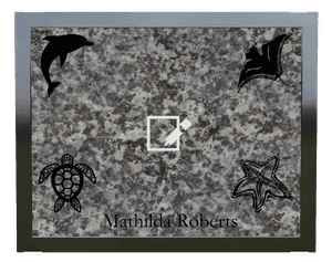 Square - Dolphin Fish memorial design preview