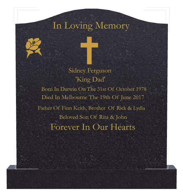 Serpentine Traditional Engraved Headstone – Beloved Son preview
