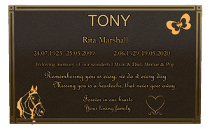 Bronze Plaque - Wonderful Mum memorial design preview