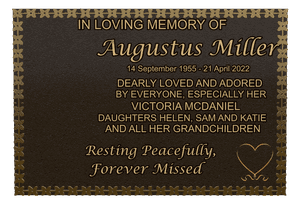 Bronze Plaque - In Loving Memory 17 memorial design preview