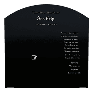 Curved Top - Baby memorial design preview