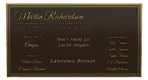 Bronze Plaque - Mark 2 memorial design preview