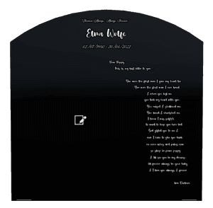 Curved Top - Baby Headstone memorial design preview