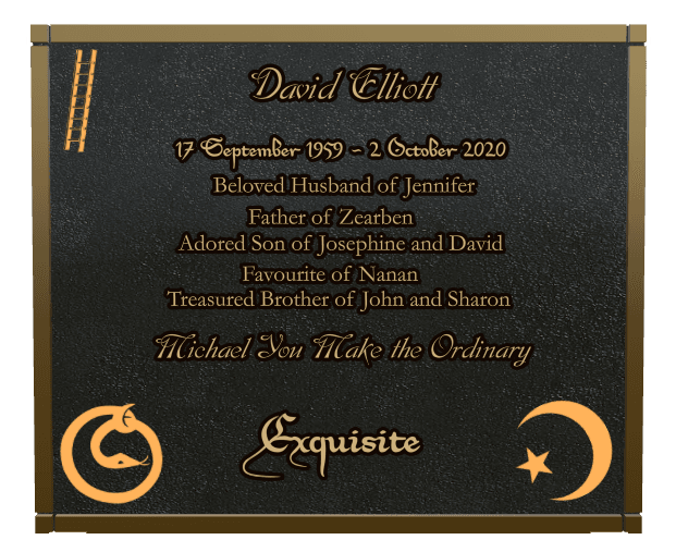 Square Bronze Plaque – John preview