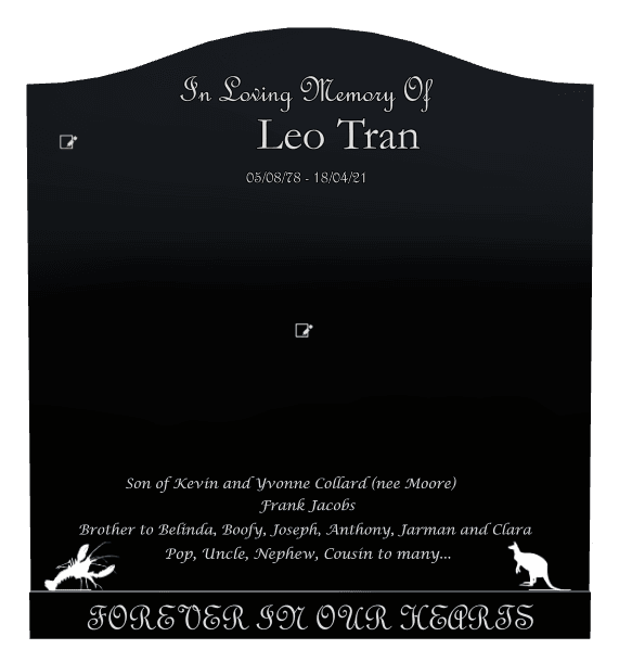 Serpentine Laser-Etched Black Granite Headstone – Forever in Our Hearts preview