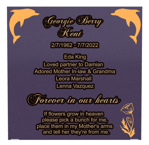 Square Bronze Plaque – Forever in Our Hearts preview