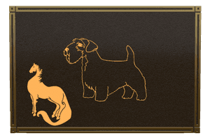 Rectangle Landscape Dog Horse memorial design preview