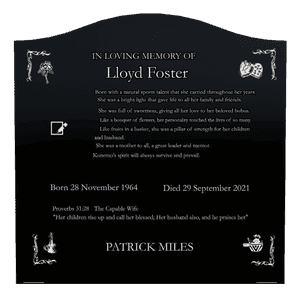 Serpentine - In Loving Memory 31 memorial design preview