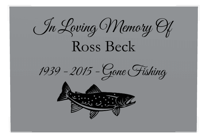 Rectangle (landscape) Stainless Steel Plaque – fish preview