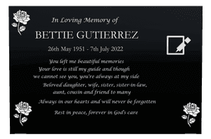 In Loving Memory of memorial design preview