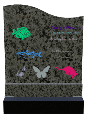 Left Wave - Rest in Peace memorial design preview
