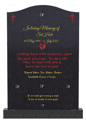 In loving Memory of memorial design preview