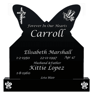 Headstone 38 - Forever in Our Hearts memorial design preview