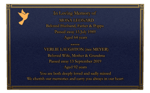 Bronze Plaque - In Loving Memory 19 memorial design preview