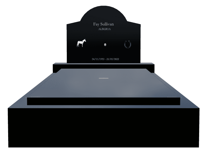 Serpentine Laser-Etched Black Granite Monument – Always in Our Hearts Monument preview