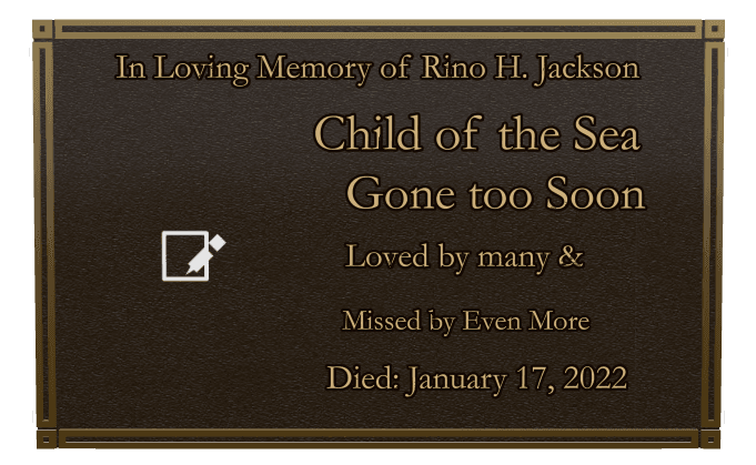 Rectangle (landscape) Bronze Plaque – Child Memorial preview