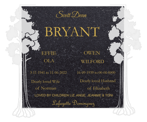 Square - Dearly Loved Headstone memorial design preview