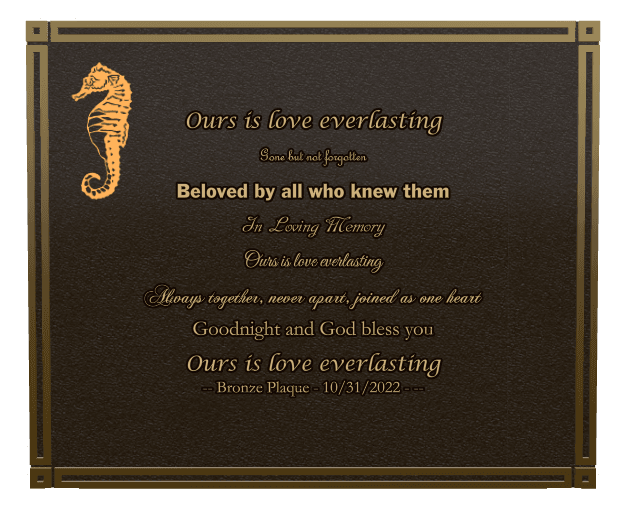 Bronze Plaque Bronze Plaque – Gone But Not Forgotten preview