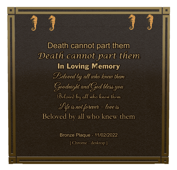 Bronze Plaque Bronze Plaque – In Loving Memory preview