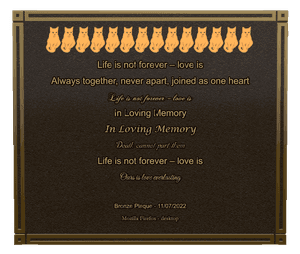 Bronze Plaque - In Loving Memory 21 memorial design preview