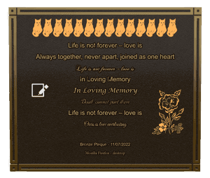 Bronze Plaque - In Loving Memory 22 memorial design preview