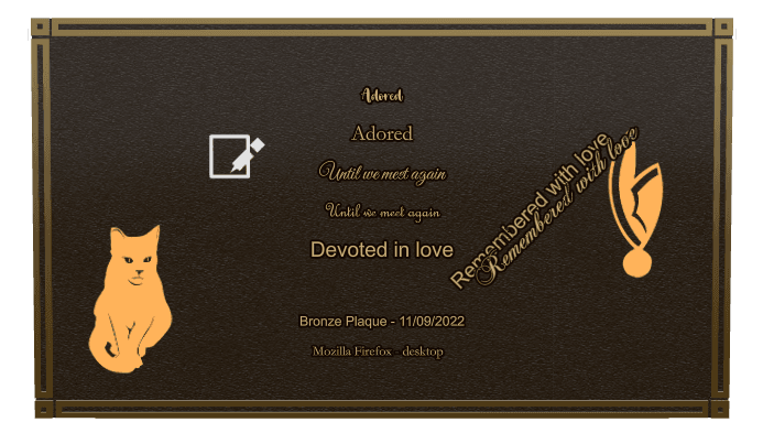 Bronze Plaque Bronze Plaque – Until we Meet Again preview