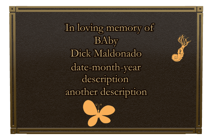 Rectangle (landscape) Bronze Plaque – butterflies preview
