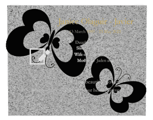 Landscape - In Our Hearts Forever memorial design preview
