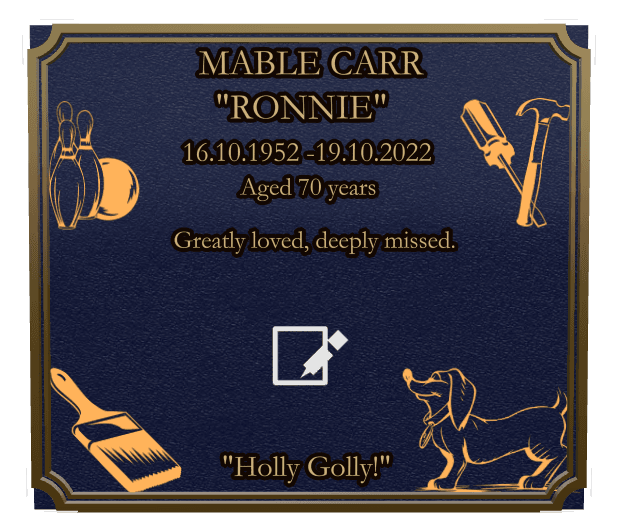 Rectangle (landscape) Bronze Plaque – dog preview