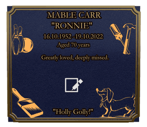 Rectangle Landscape Dog memorial design preview
