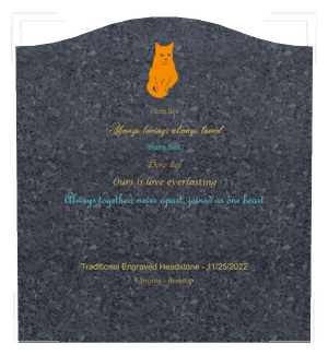 Serpentine - Cat memorial design preview