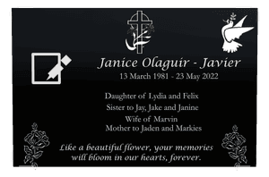 Rectangle Landscape in Our Hearts Forever 2 memorial design preview