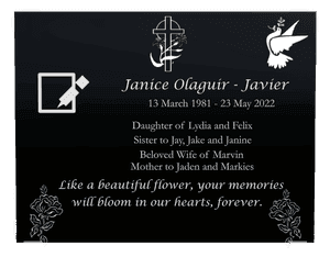 Rectangle Landscape in Our Hearts Forever 3 memorial design preview