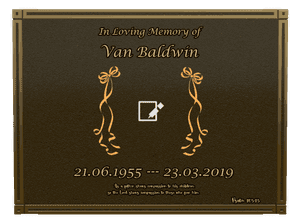 Square - In Loving Memory 43 memorial design preview