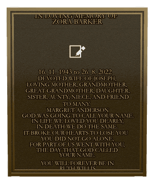 Rectangle Portrait Loving Mother memorial design preview