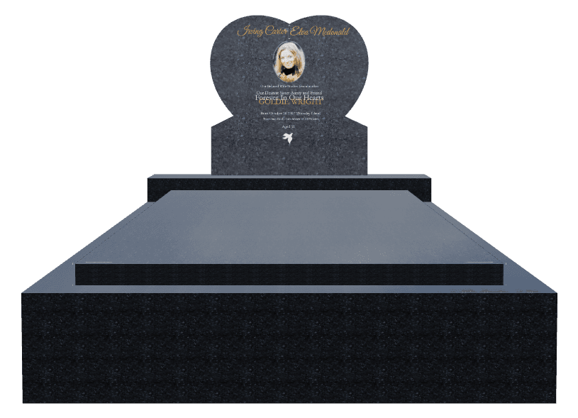Serpentine Traditional Engraved Monument – Forever in Our Hearts preview