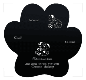Paw - Forever in Our Hearts memorial design preview