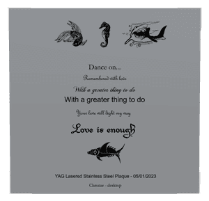 Rectangle Landscape Fish 4 memorial design preview