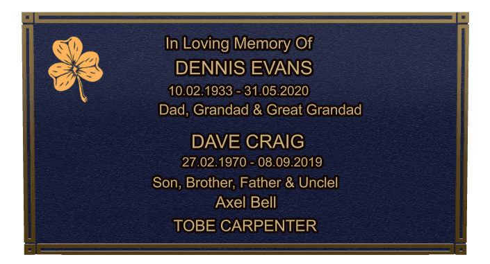 Square Bronze Plaque – Always in Our Thoughts preview